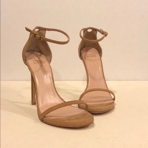 Stuart Weitzman nudist high sandal size 9 nude